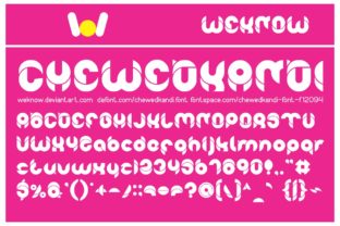 Chewedkandi Font: An Abstract Display Typeface for Brand Personality