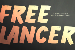 The Freelancer Font: A Bold Textured Typeface for Digital Design